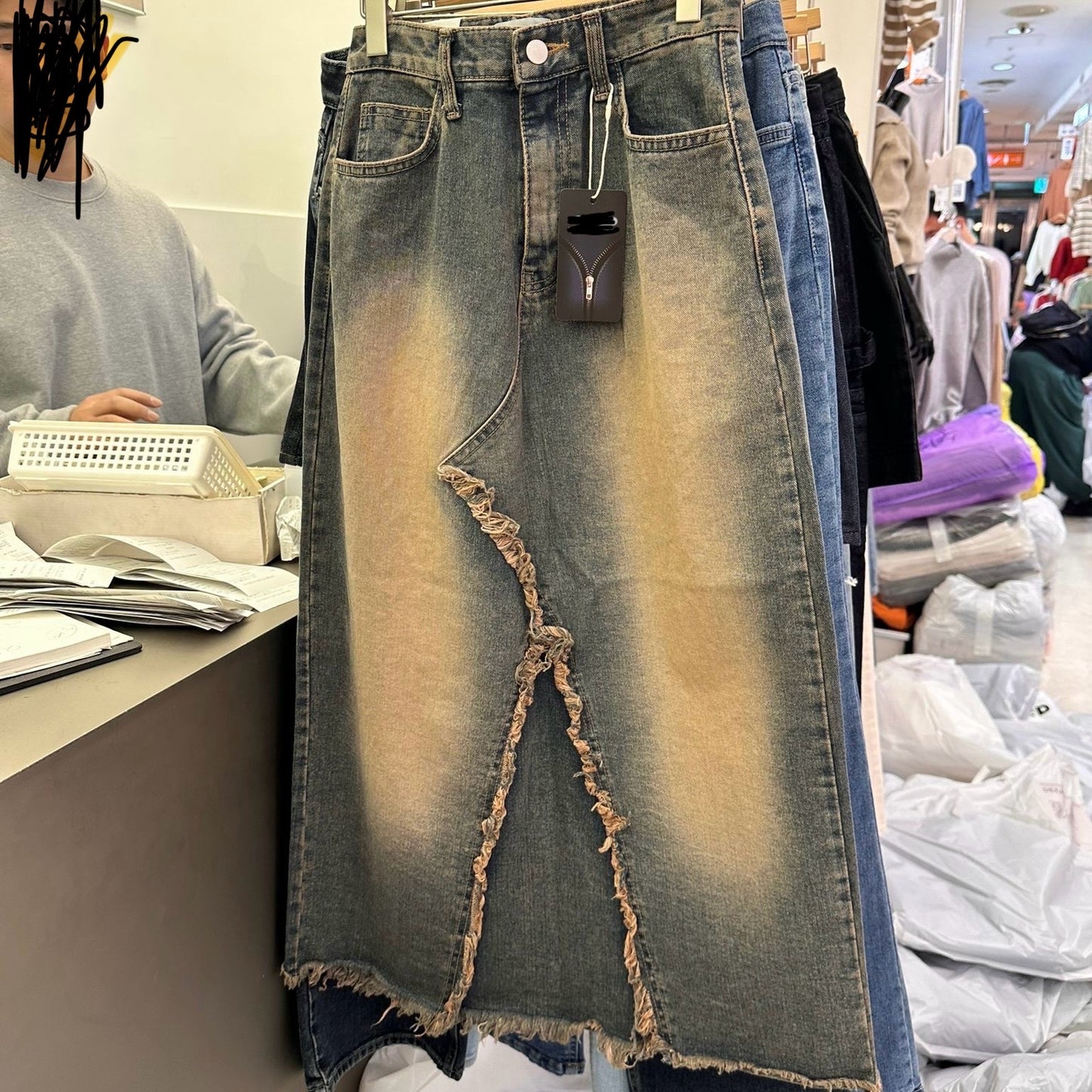 J310 VINTAGE DENIM SKIRT