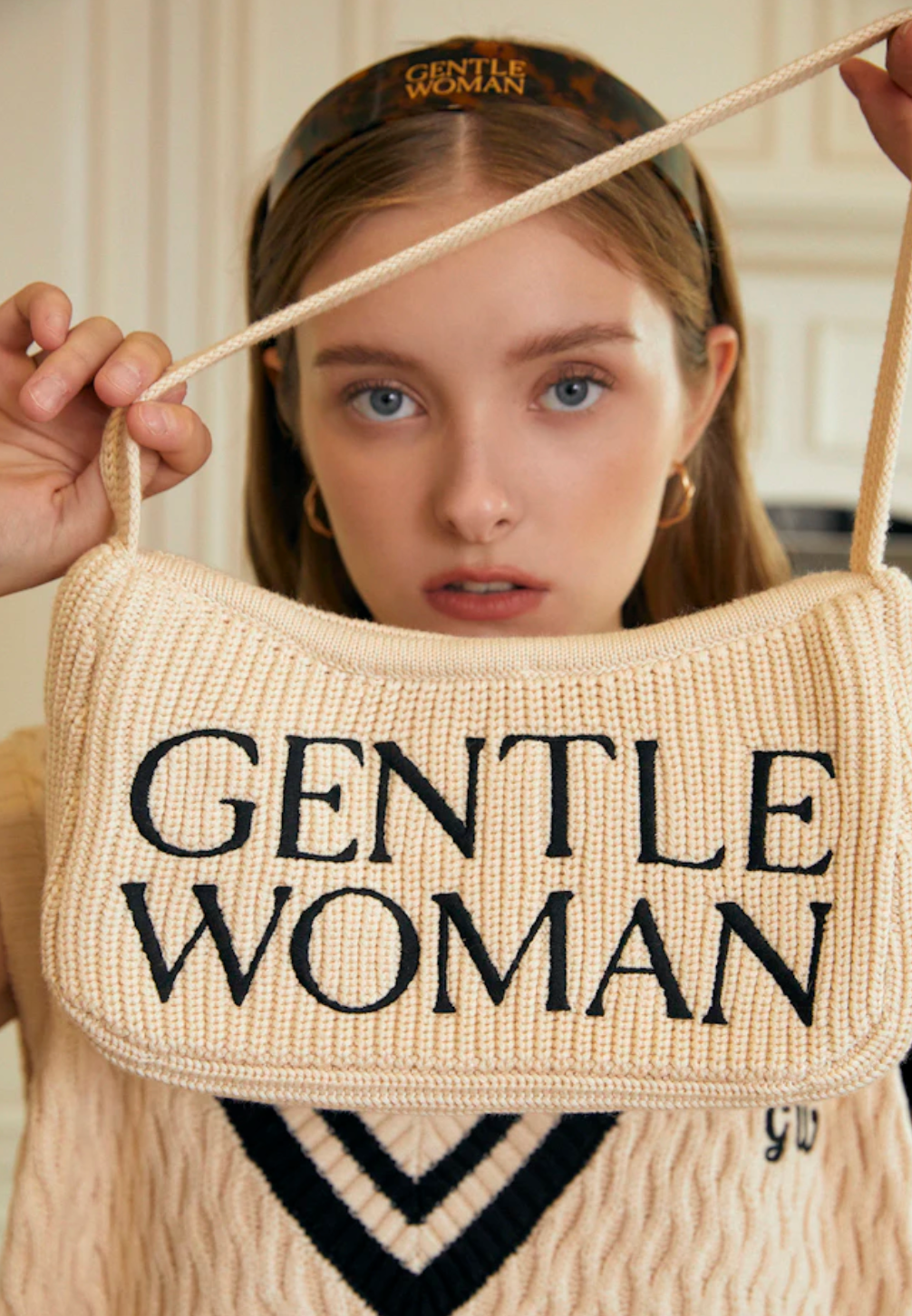 GW13 GW PREPPY KNIT SHOULDER BAG (復古小手袋)