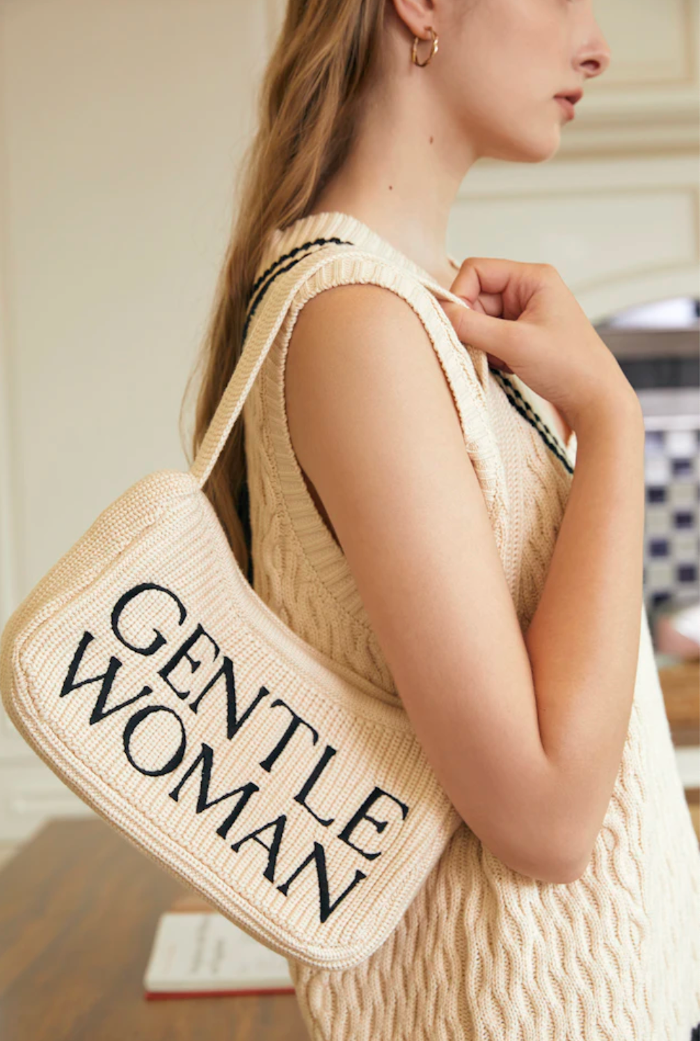 GW13 GW PREPPY KNIT SHOULDER BAG (復古小手袋)