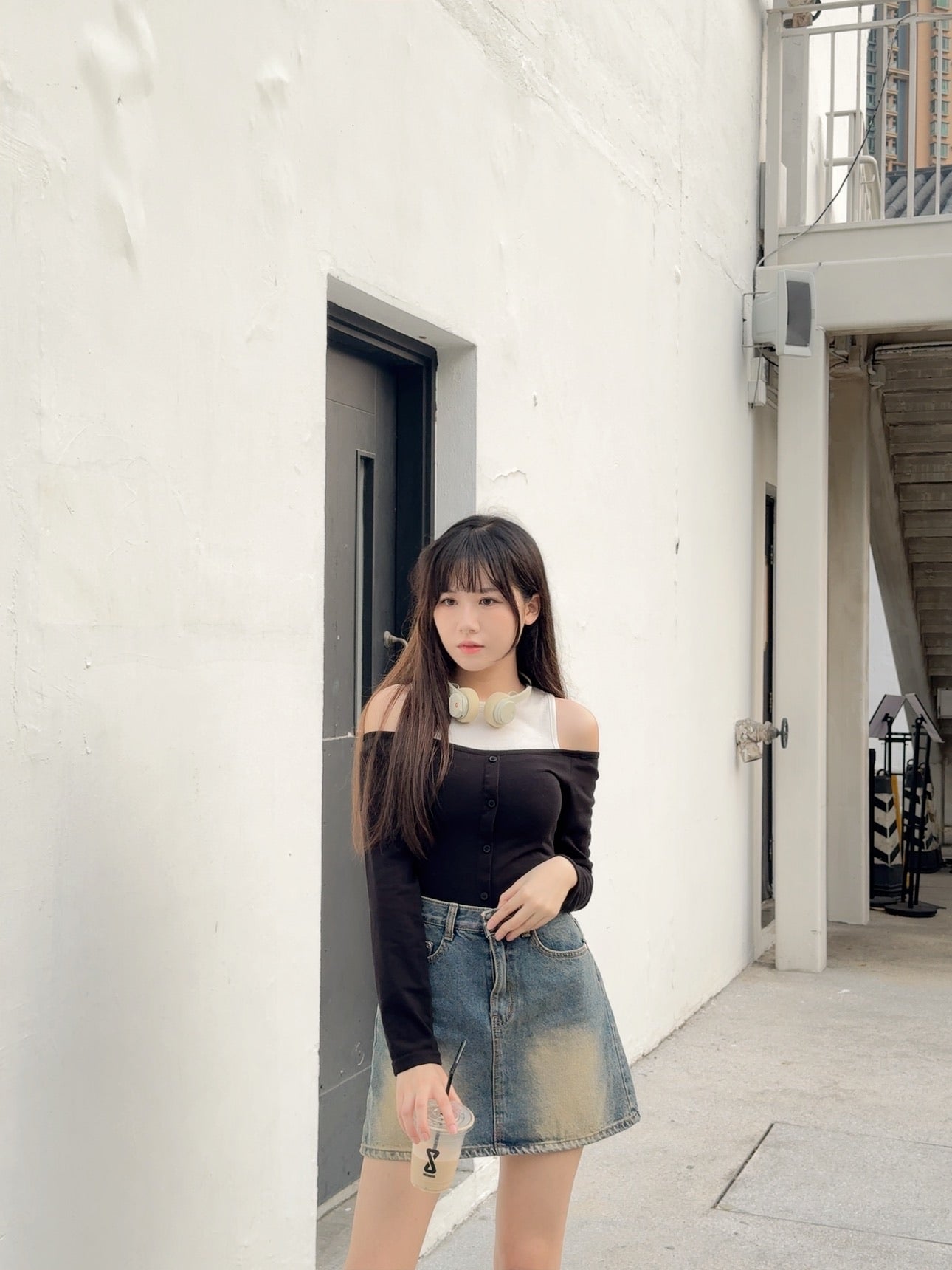 J307 MADRINE DENIM SKIRT
