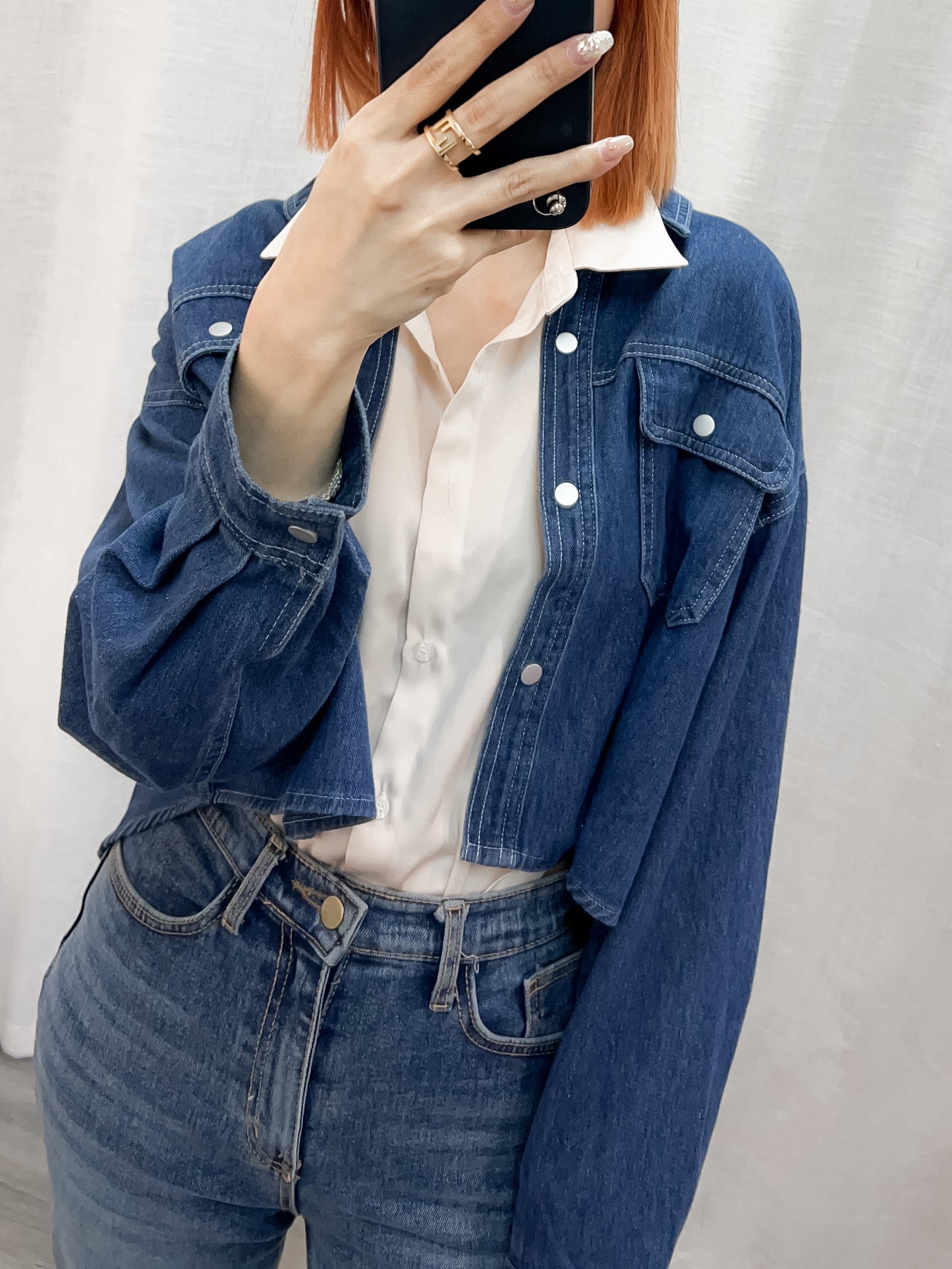 T946 DENIM BLOUSER