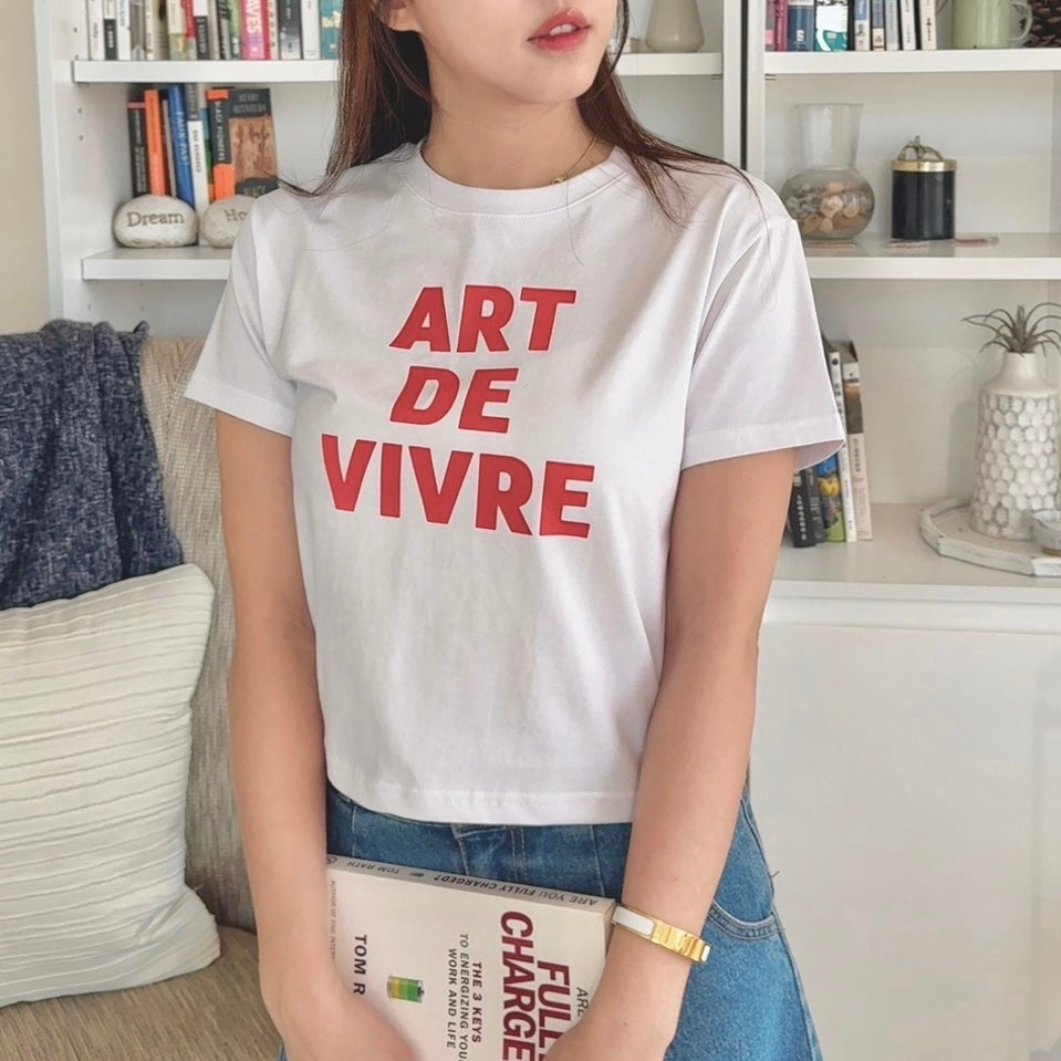 T975 VIVRE CROP TEE