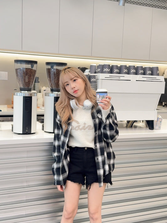 T1019 CHIKY 格紋襯衫