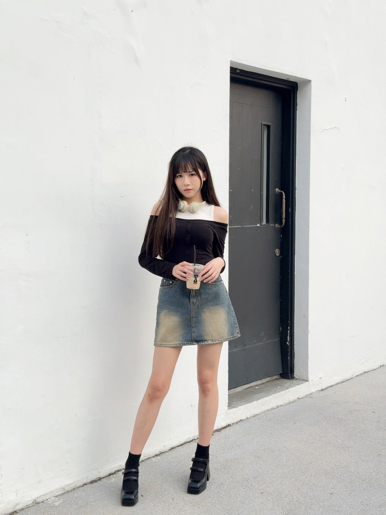 J307 MADRINE DENIM SKIRT