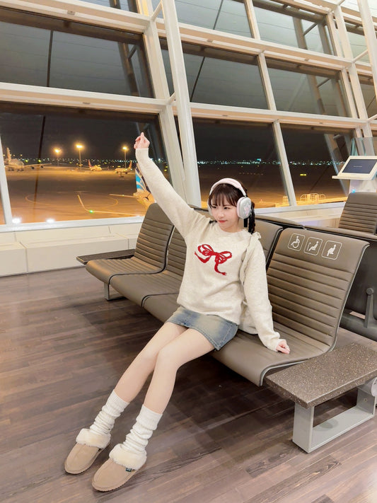 T969 紅絲帶毛衣