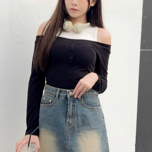 J307 MADRINE DENIM SKIRT