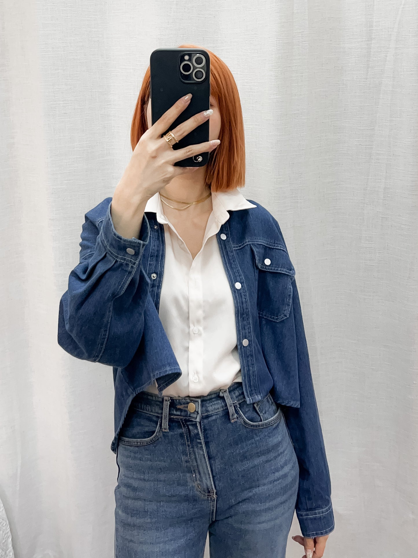 T946 DENIM BLOUSER