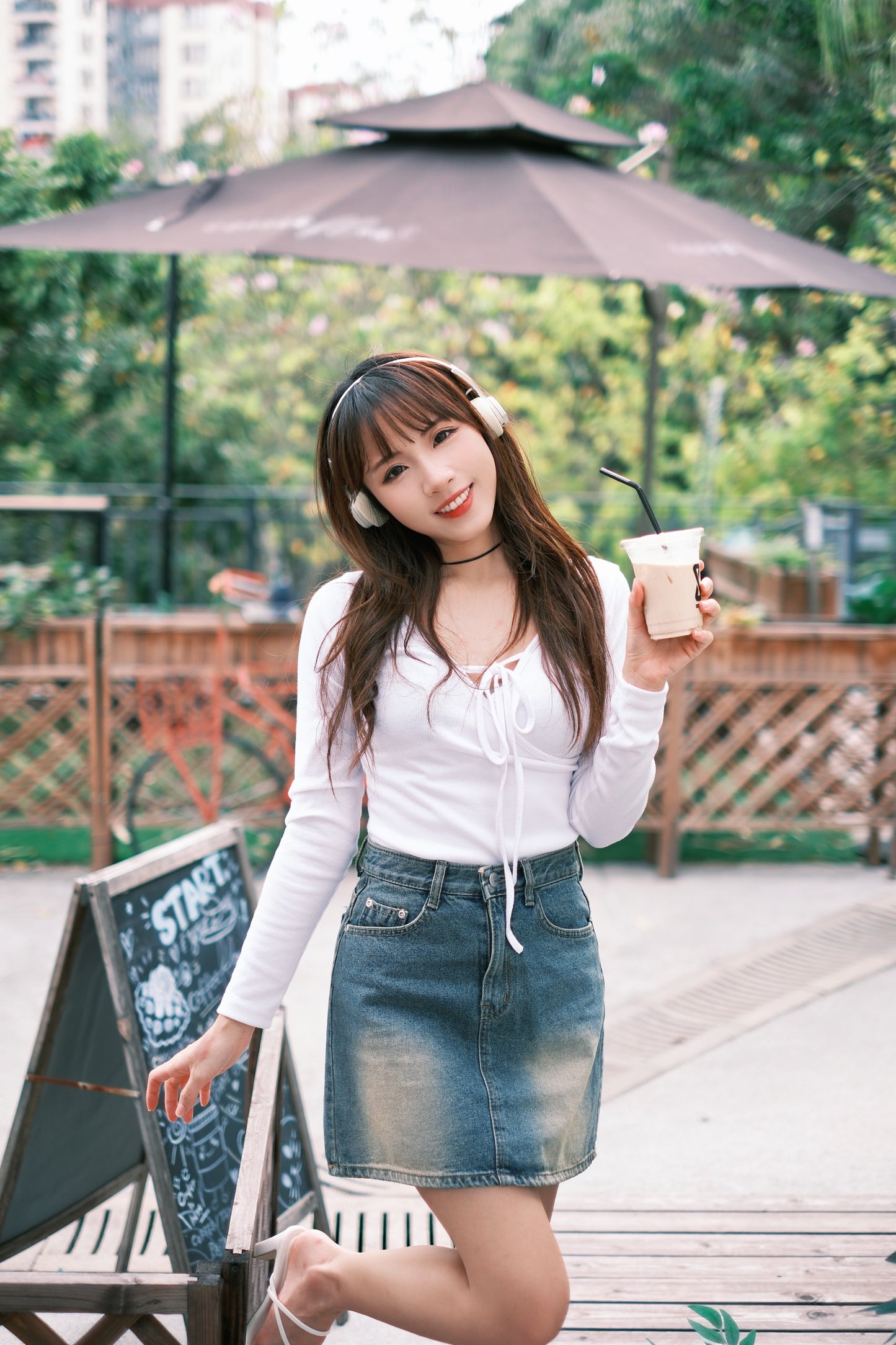 J307 MADRINE DENIM SKIRT