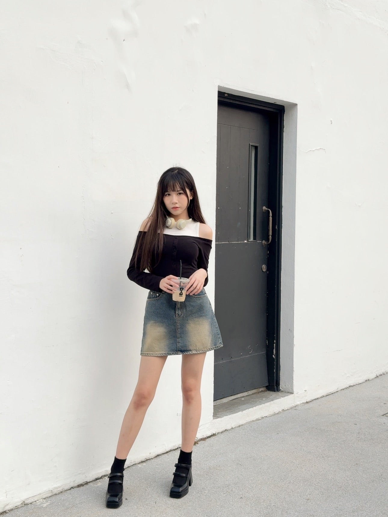 J307 MADRINE DENIM SKIRT