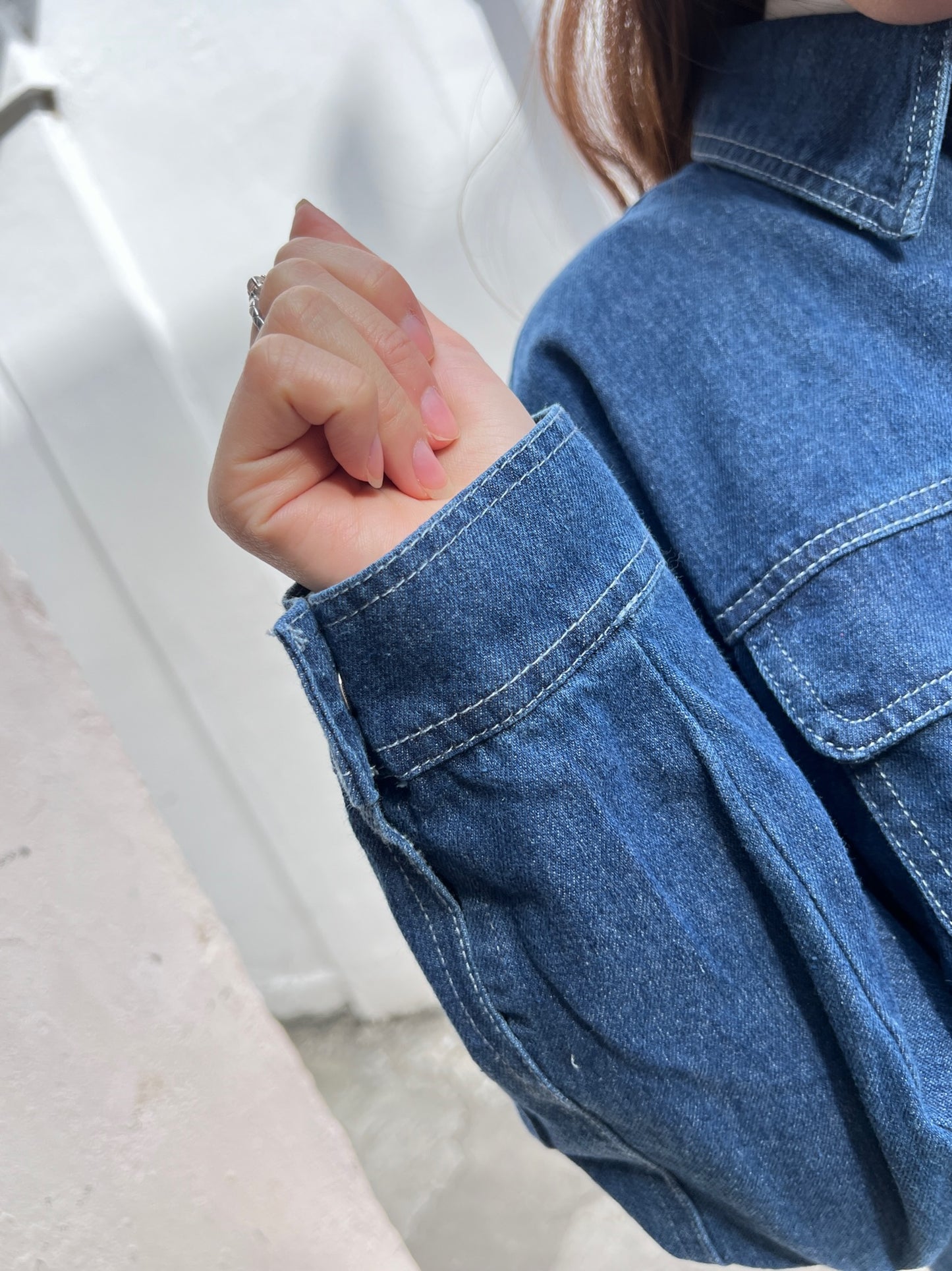 T946 DENIM BLOUSER