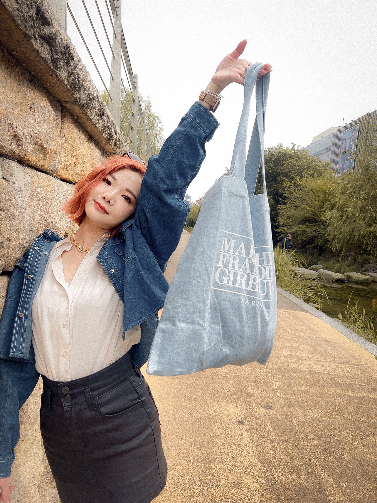 T946 DENIM BLOUSER