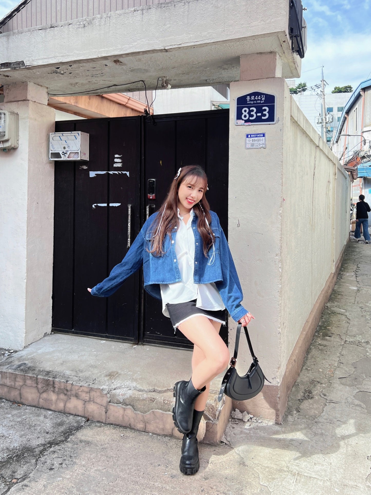 T946 DENIM BLOUSER