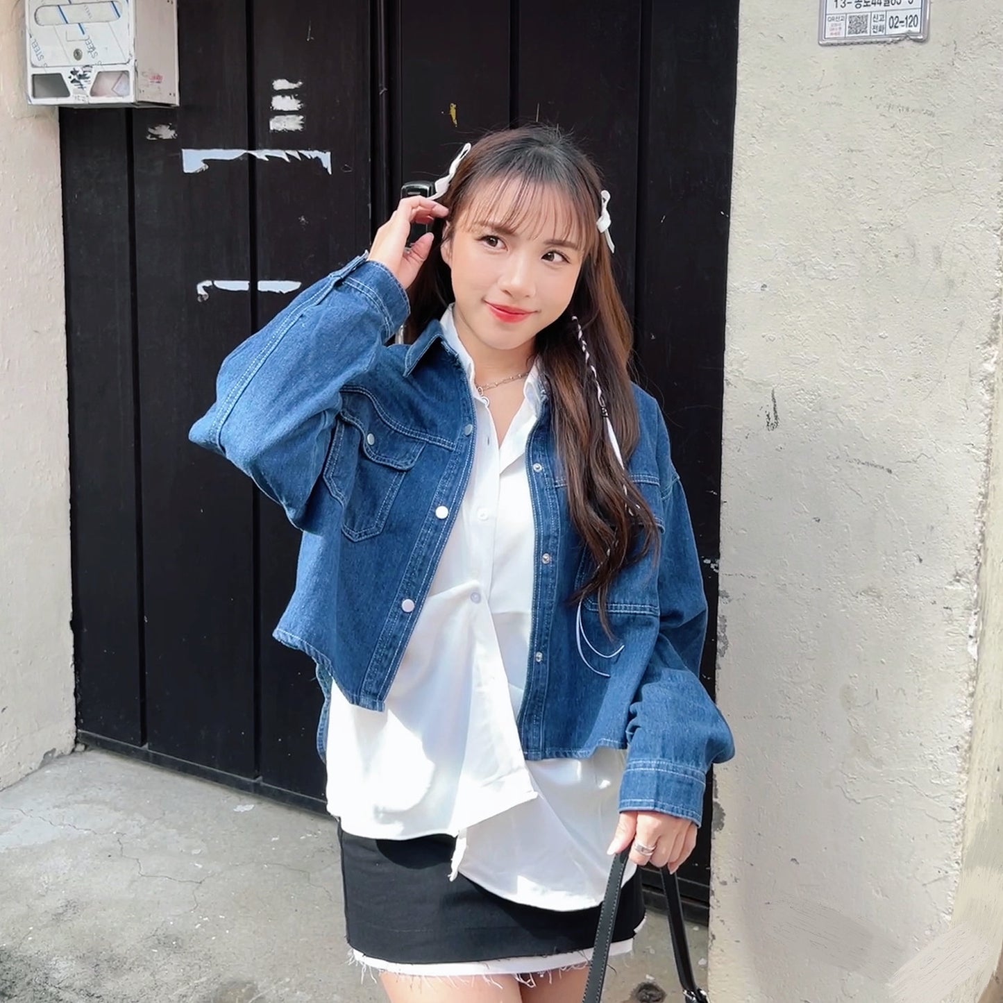 T946 DENIM BLOUSER