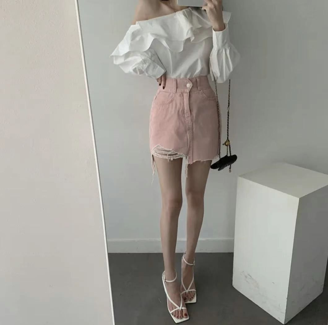 J290 PIGGY DENIM SKIRT