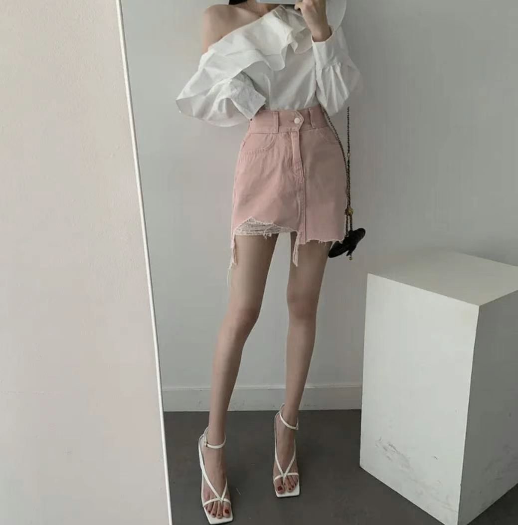 J290 PIGGY DENIM SKIRT