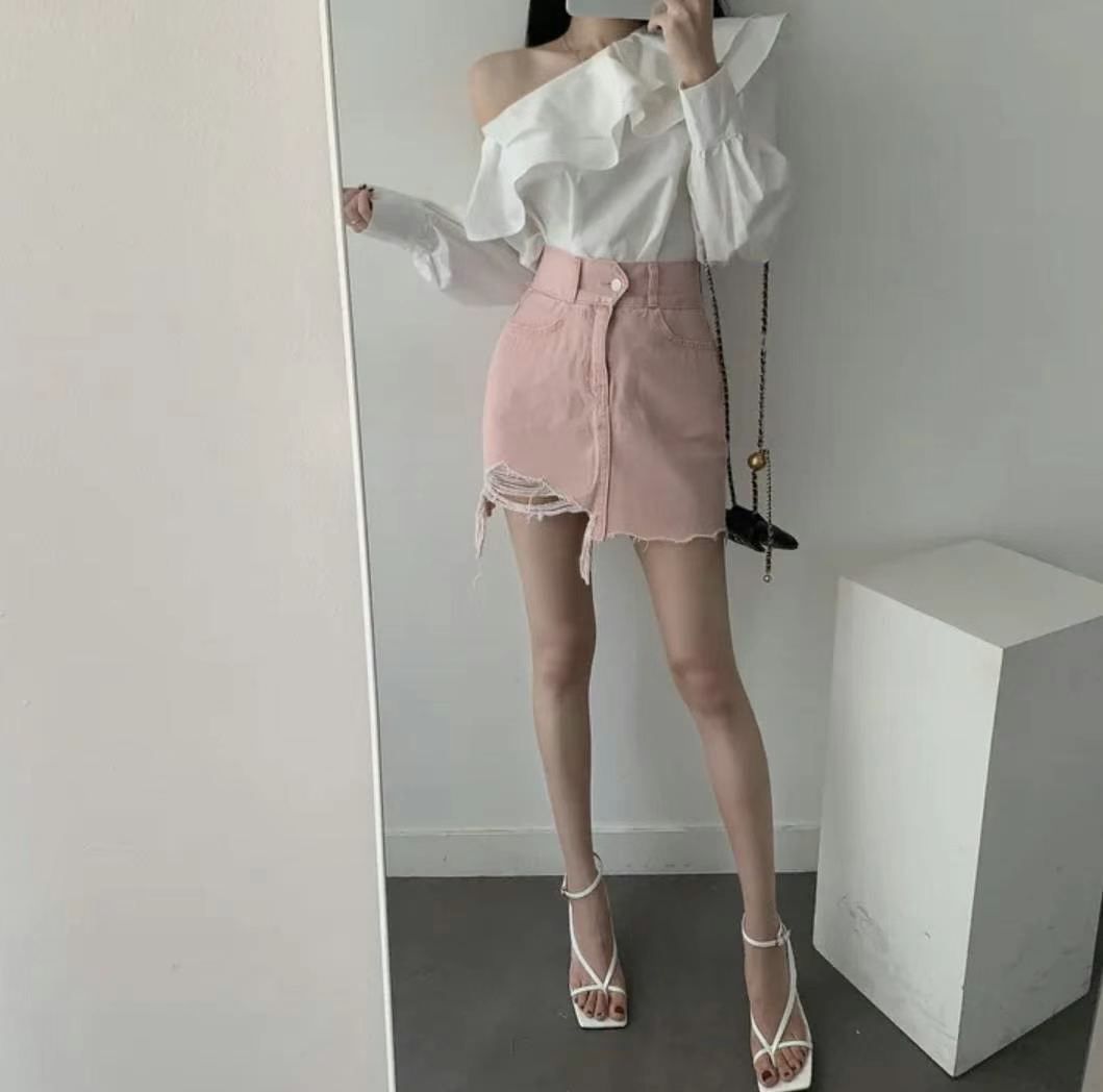 J290 PIGGY DENIM SKIRT
