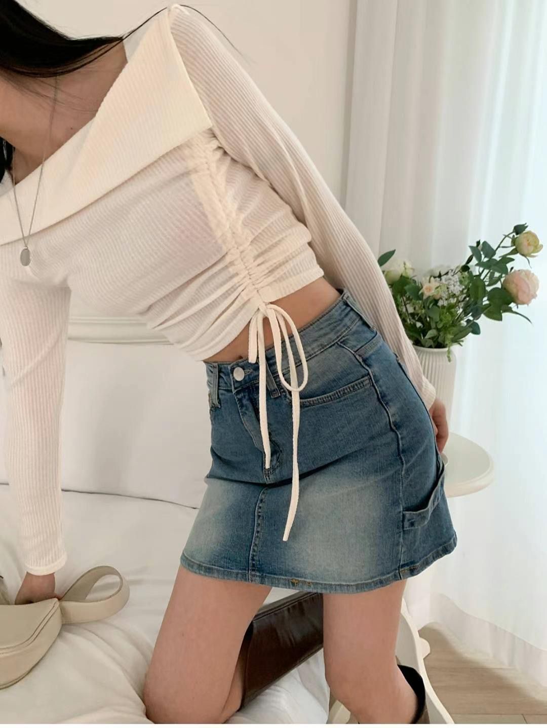 J318 DENIM SKIRT