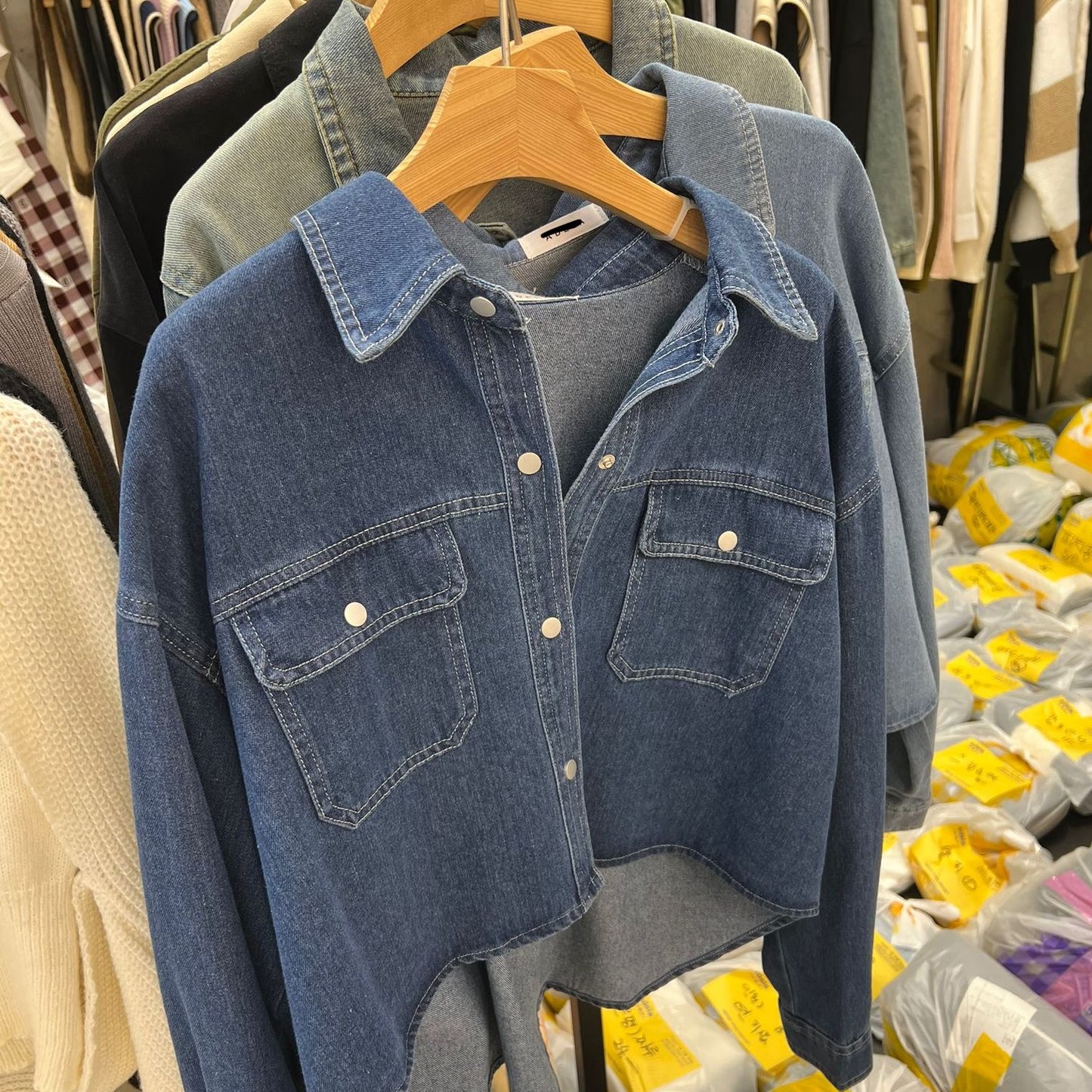 T946 DENIM BLOUSER