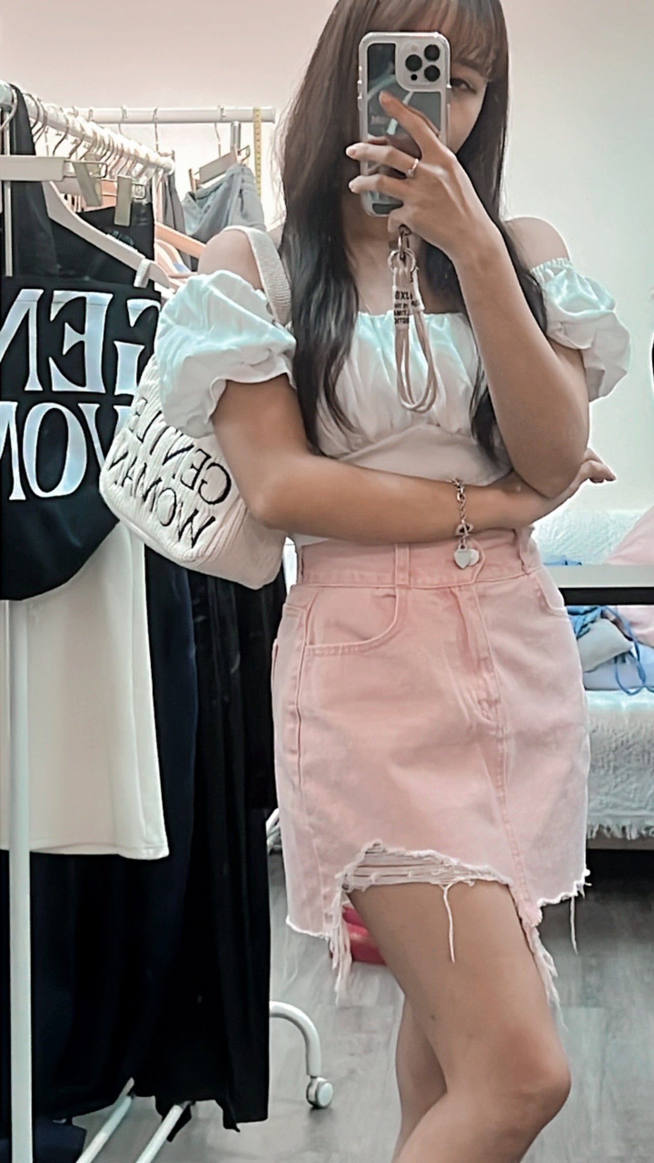 J290 PIGGY DENIM SKIRT