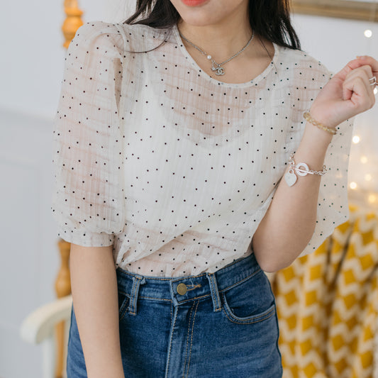 T703 MISS U 圓點襯衫