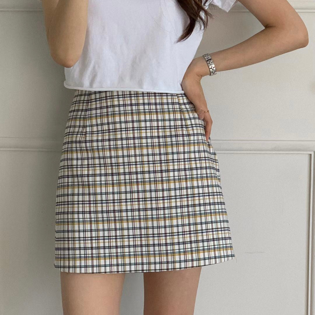 B230 SPRING CHECKED SKIRT