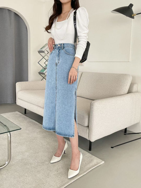 J237 BONJOUR DENIM SKIRT