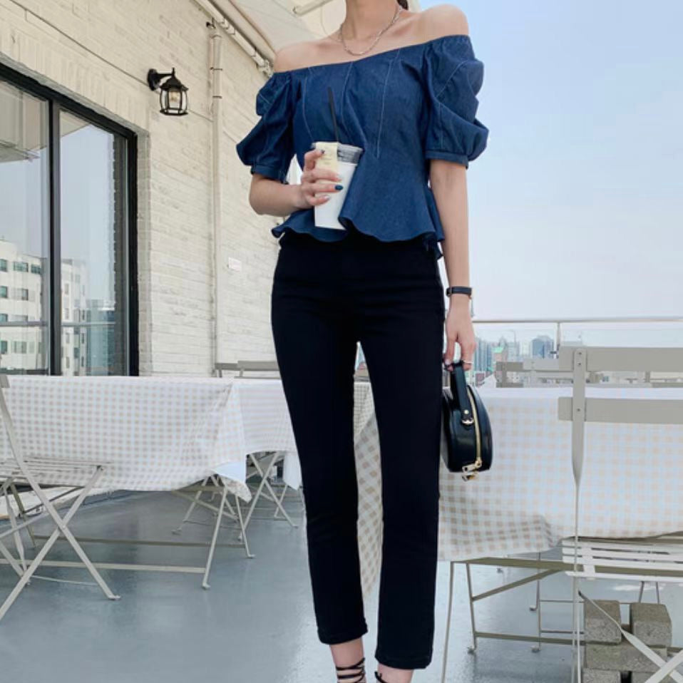 T767 KOEY DENIM TOP