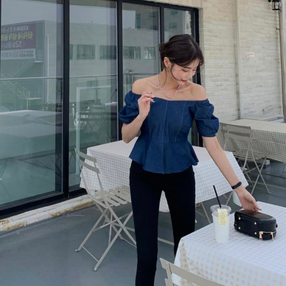 T767 KOEY DENIM TOP