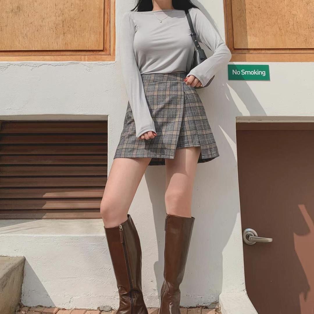 B262 JERRY CHECKED SKIRT