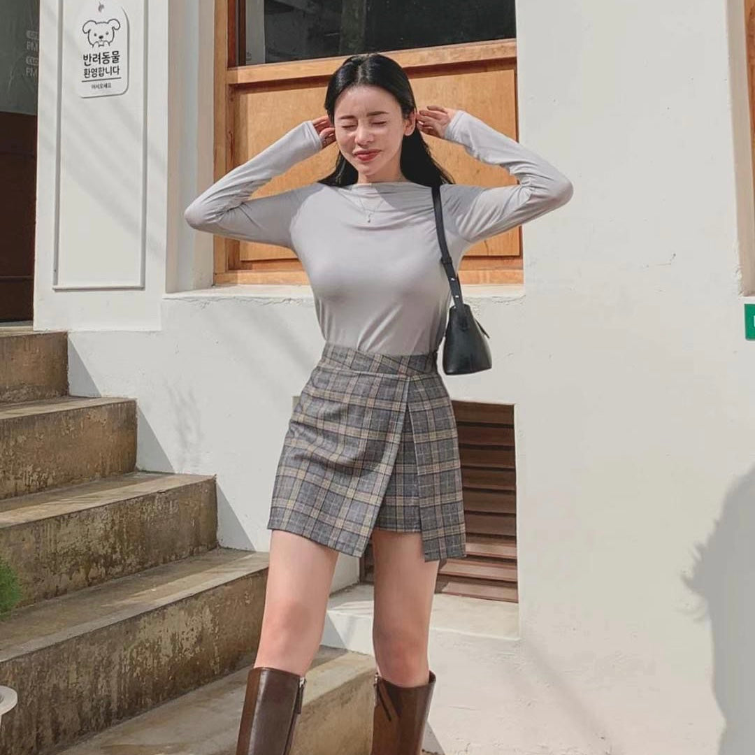 B262 JERRY CHECKED SKIRT