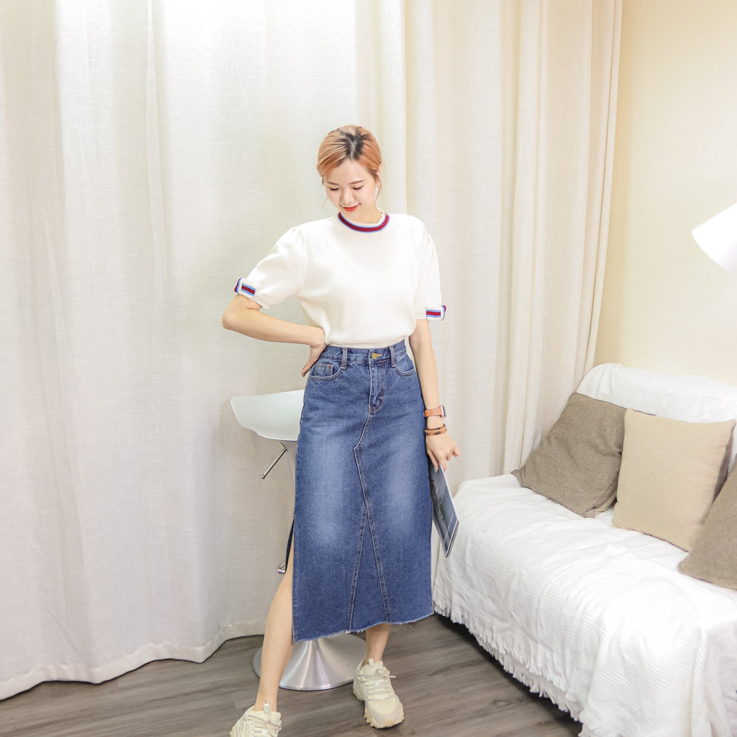 T470 FRANCE KNIT TOP