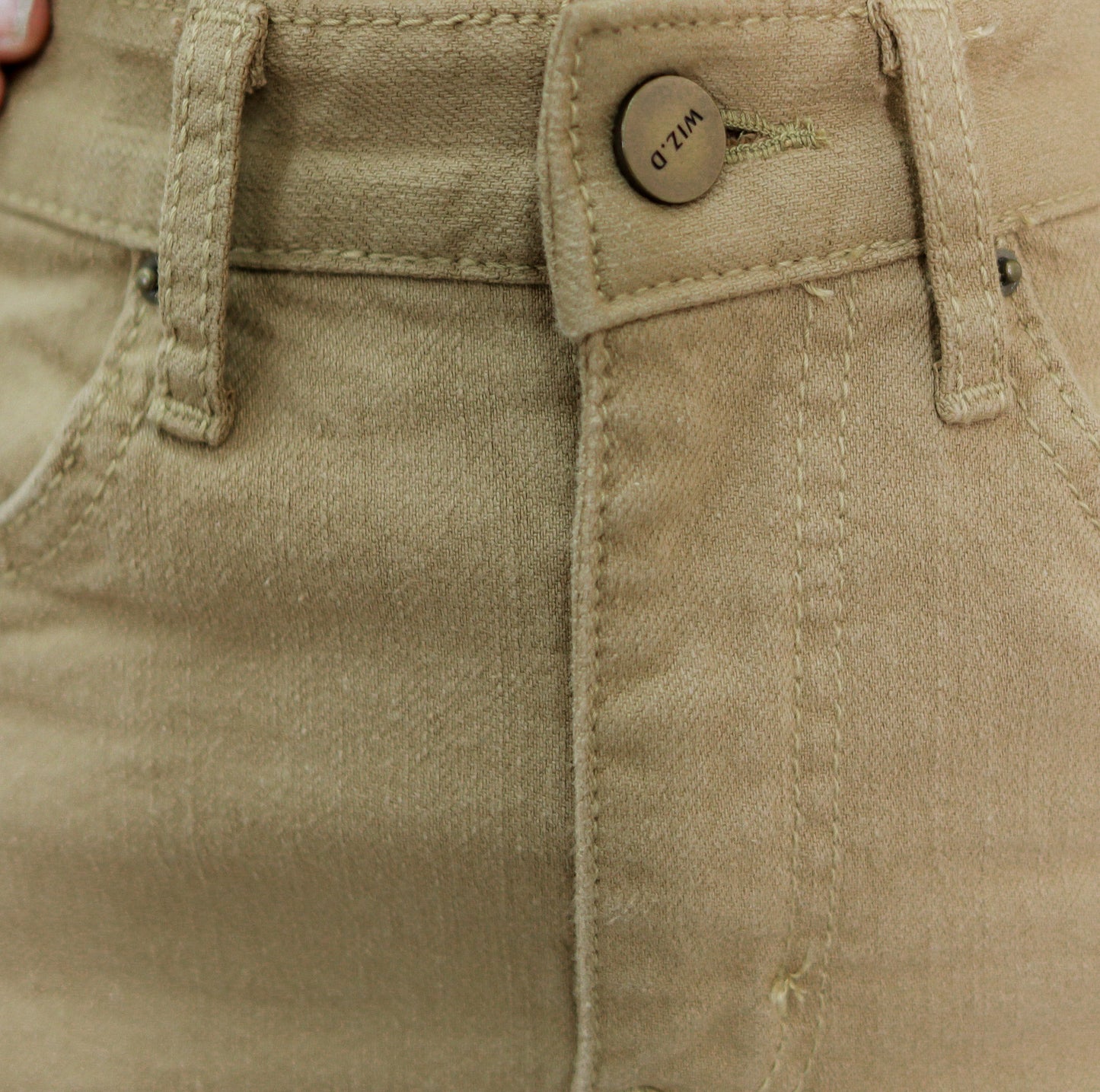 B130 COFFEE DENIM SKIRT