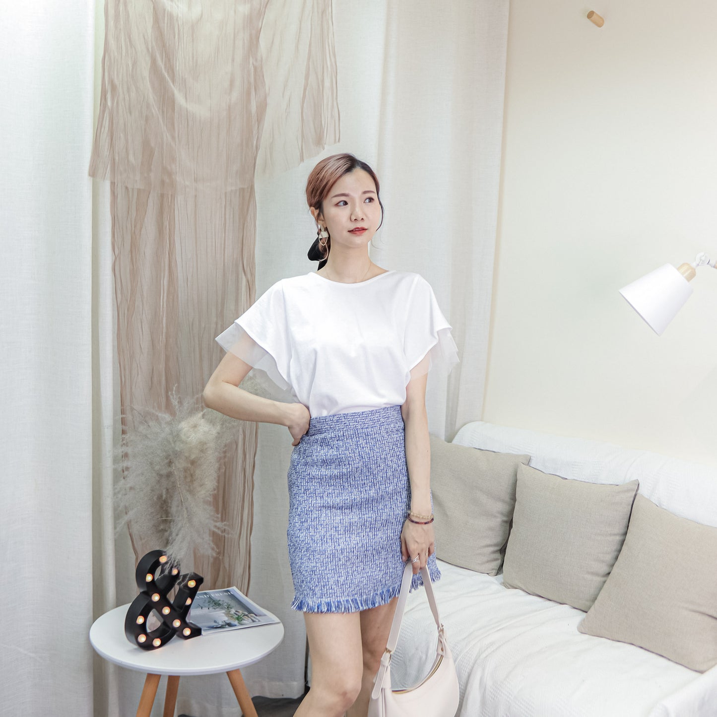 B158 WATER TWISTED SKIRT