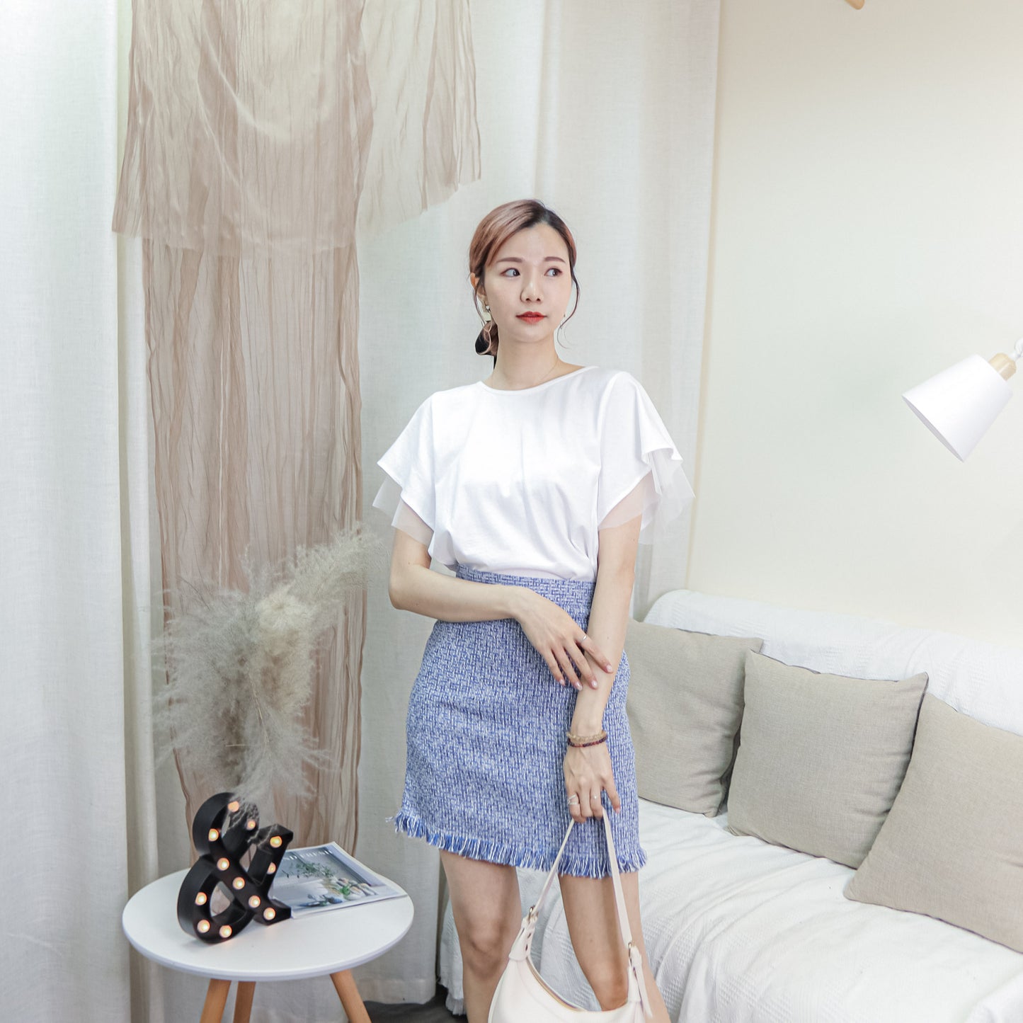 B158 WATER TWISTED SKIRT