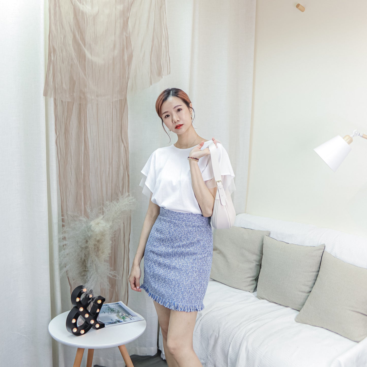 B158 WATER TWISTED SKIRT