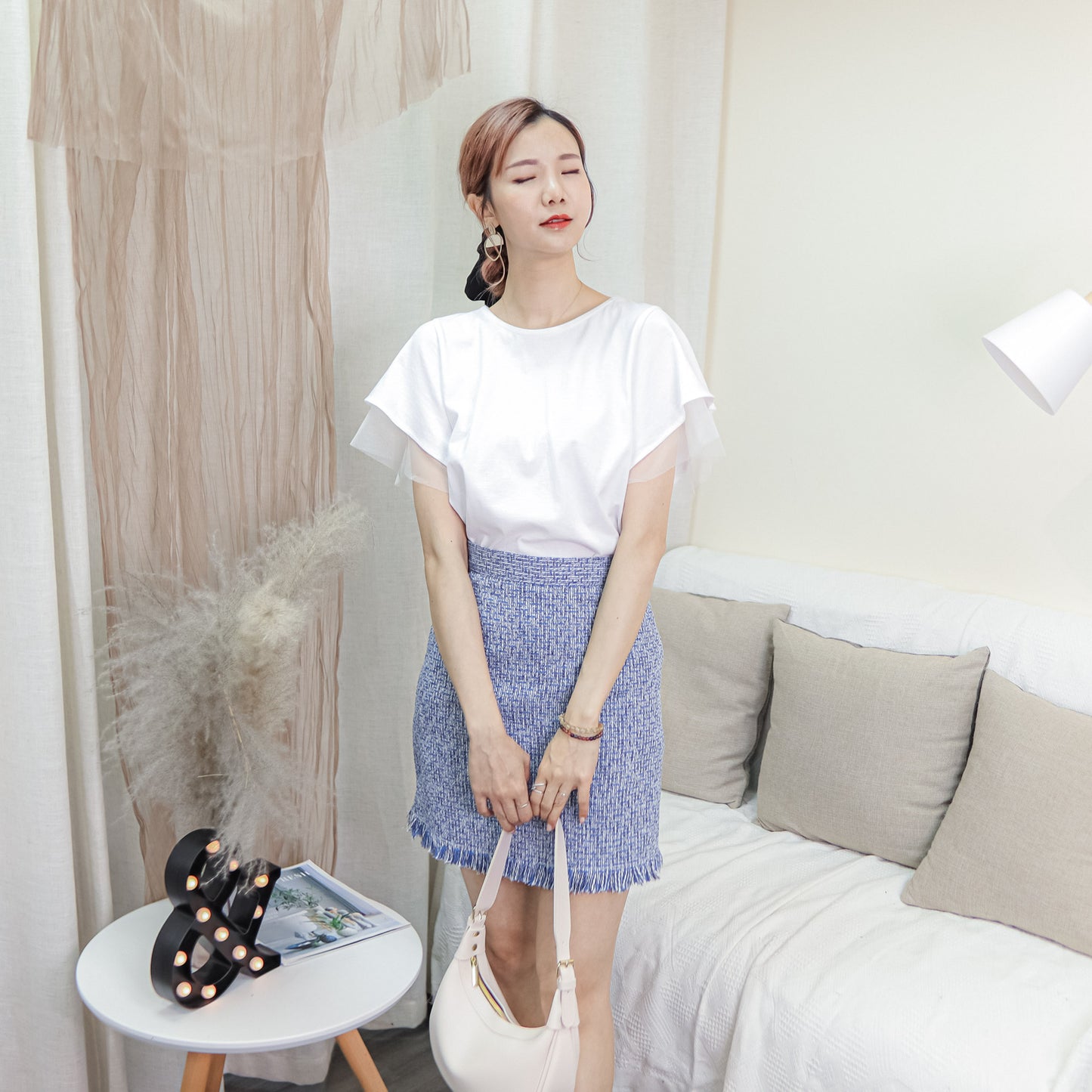 B158 WATER TWISTED SKIRT