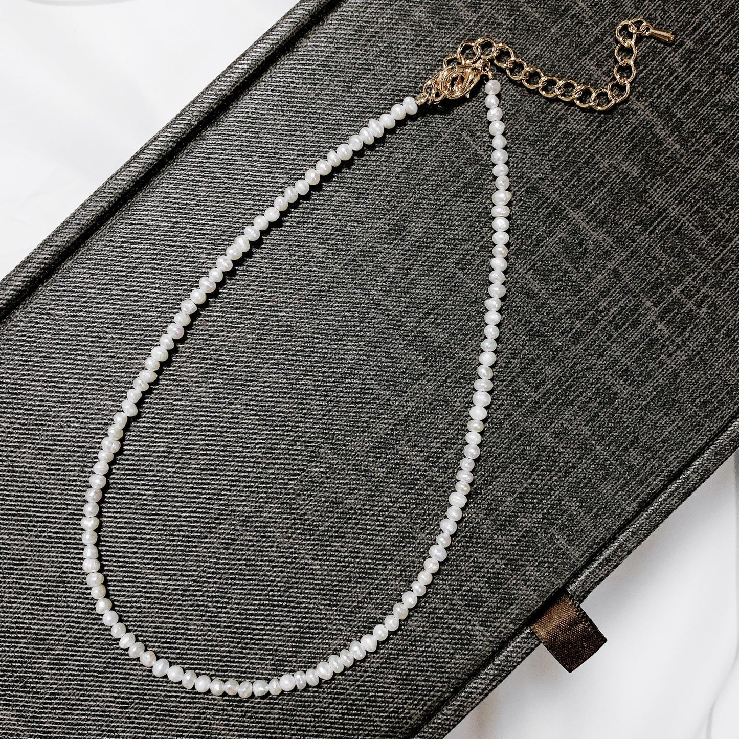#A019 PEARL SILVER NECKLACE - Letta A