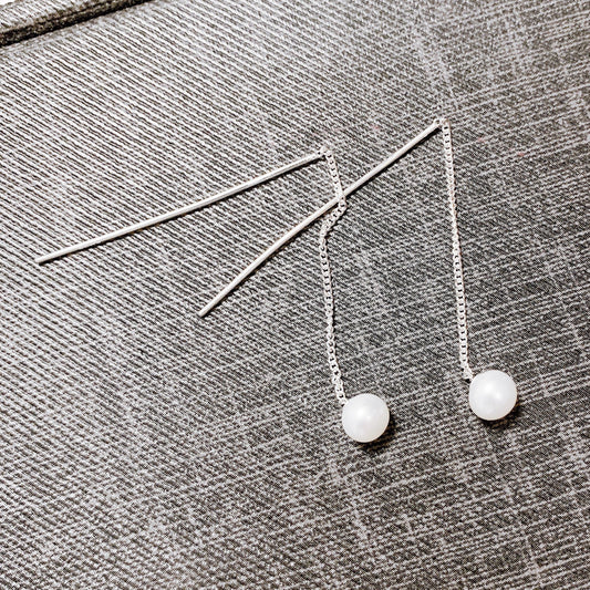 #A023 FOR YOU PEARL SILVER EARRINGS - Letta A
