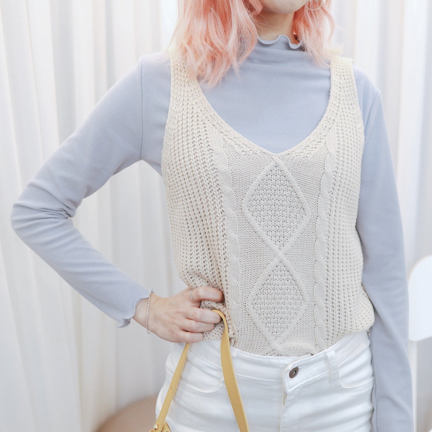 #T222 BABY BLUE TOP - Letta A