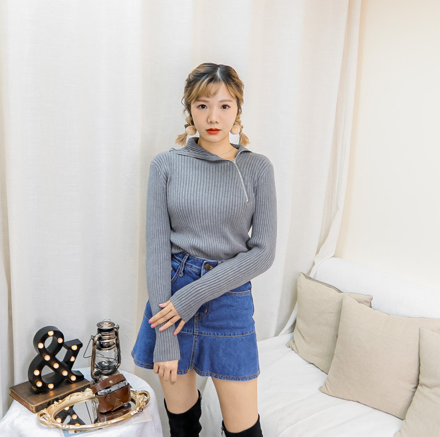 T428 ZIPPER TOP