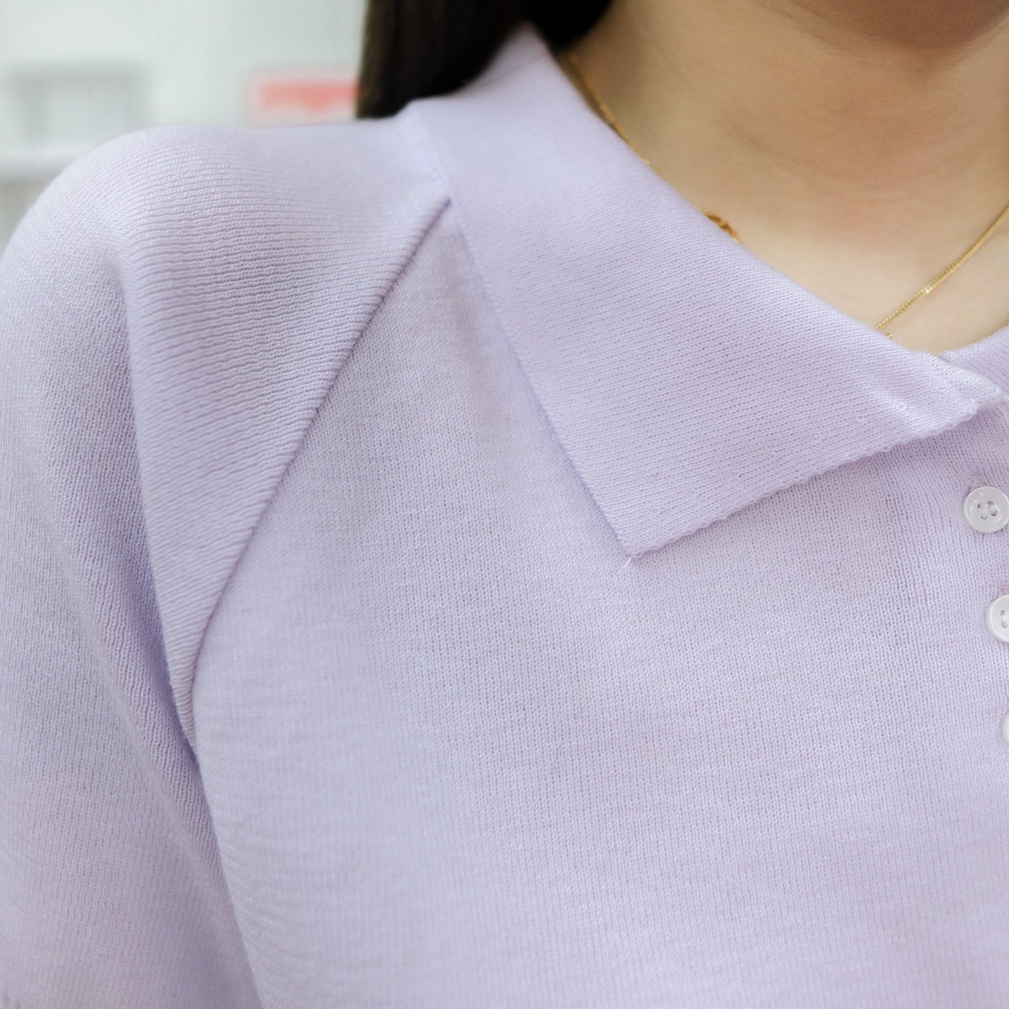 T518 POLO KNIT TOP