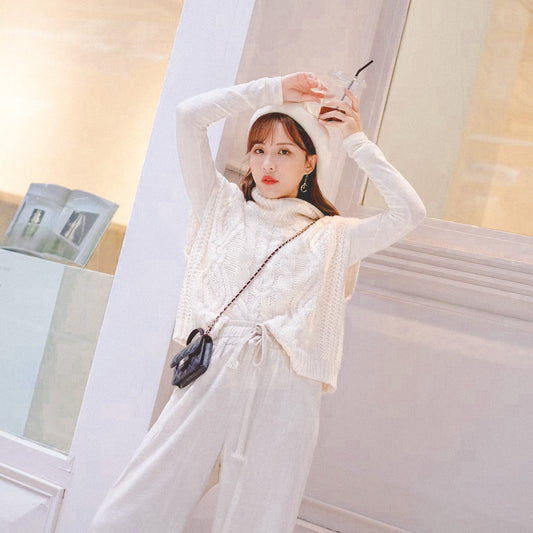 T668 奶油色針織背心