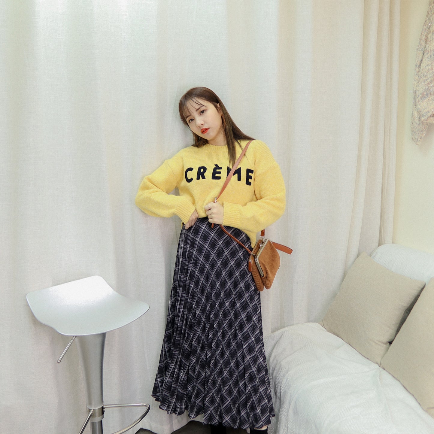 B150 CAMPUS CHECKED SKIRT