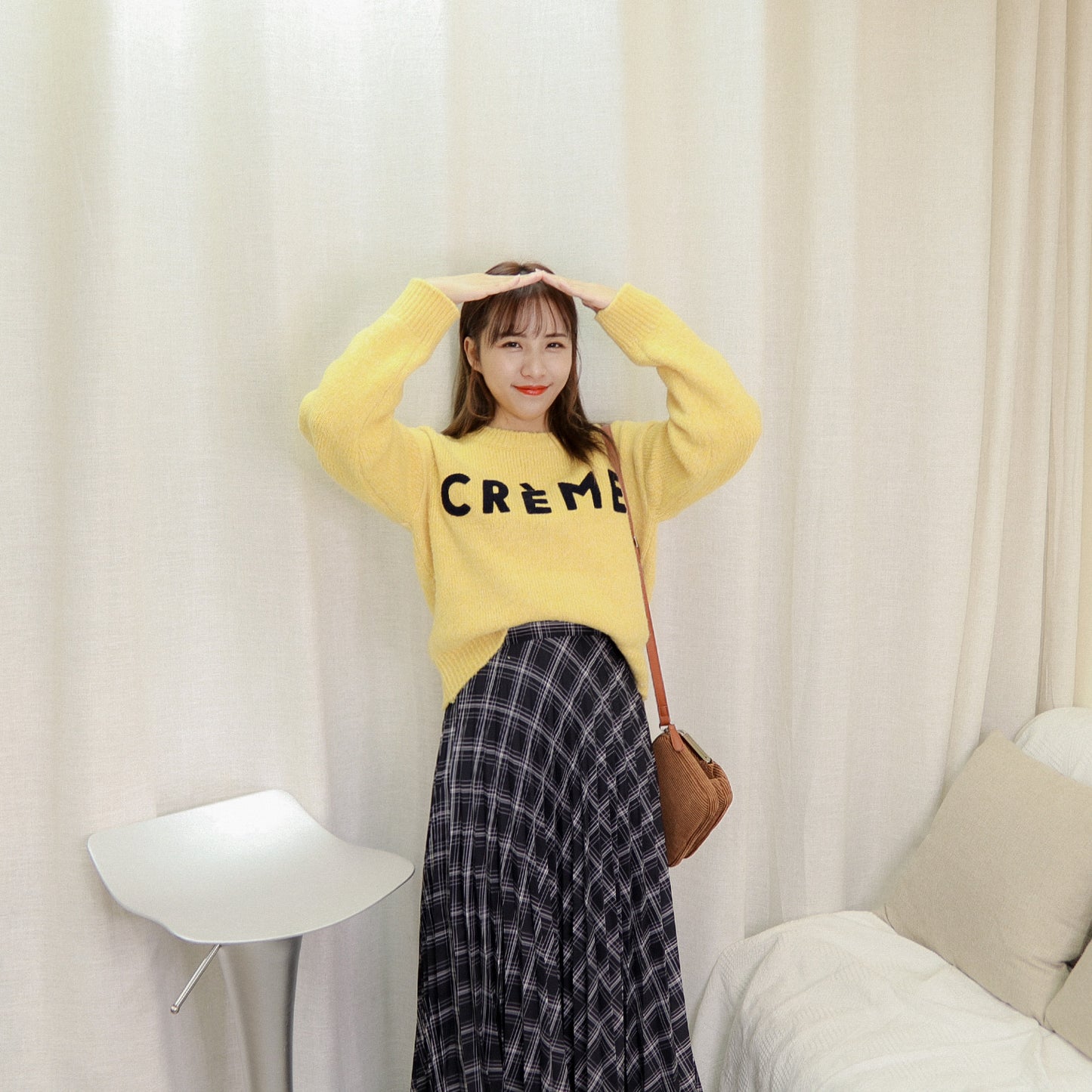 B150 CAMPUS CHECKED SKIRT