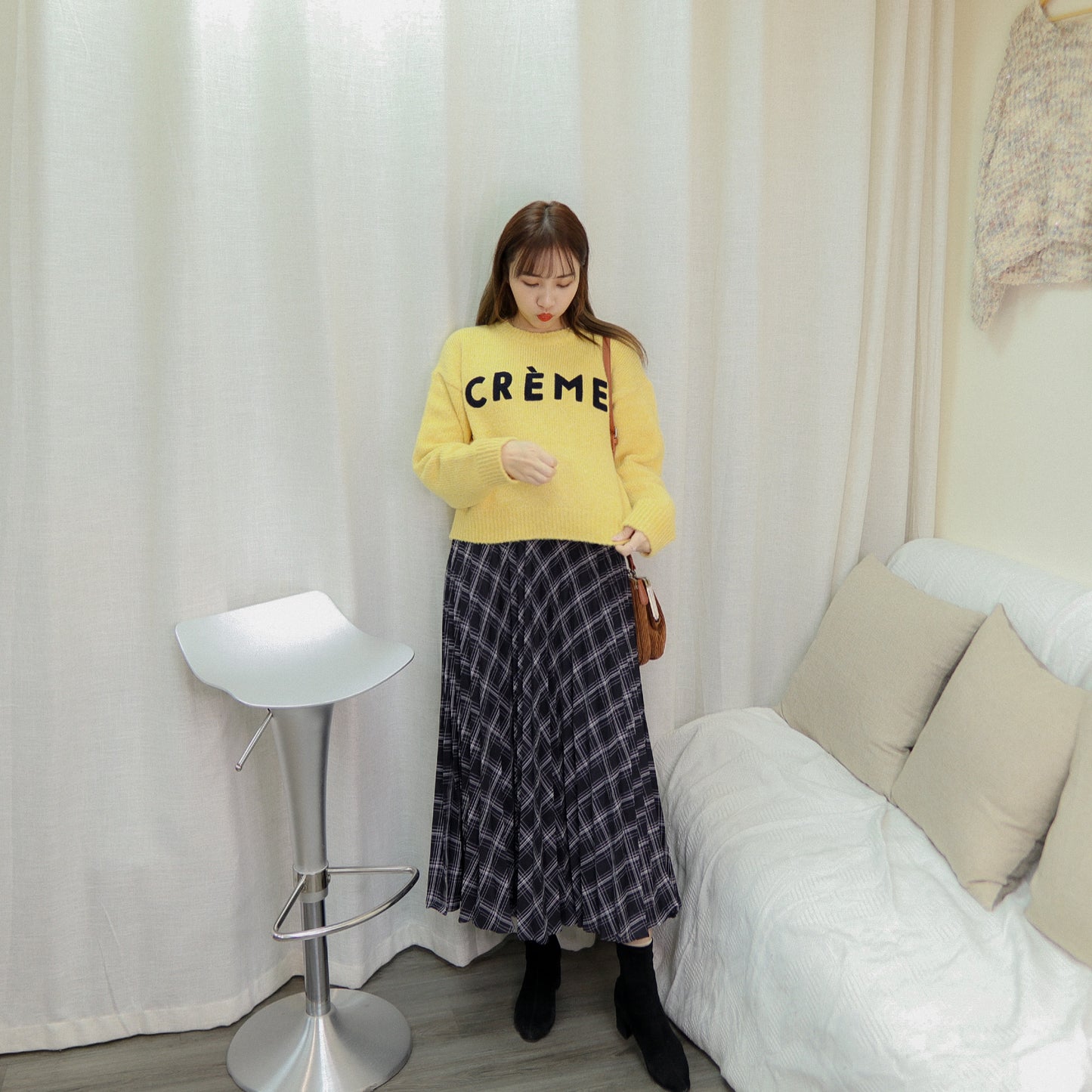 B150 CAMPUS CHECKED SKIRT
