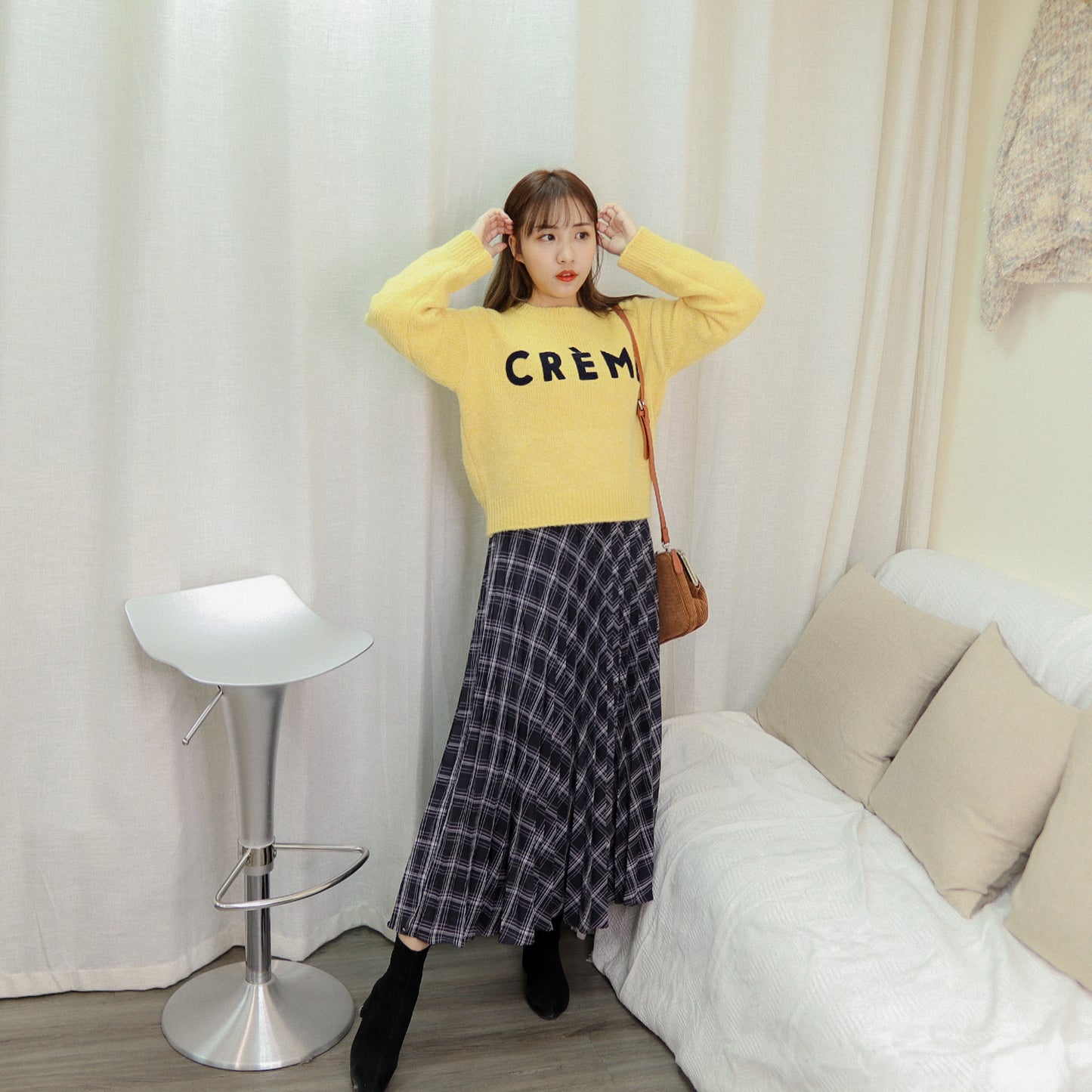 B150 CAMPUS CHECKED SKIRT