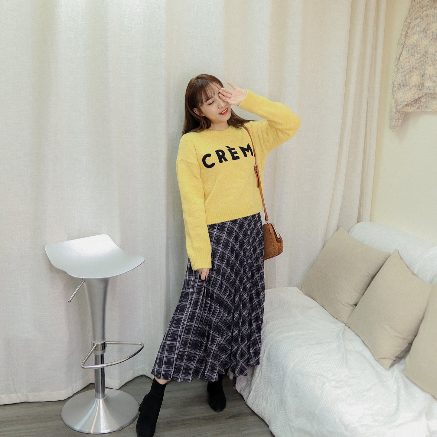 B150 CAMPUS CHECKED SKIRT