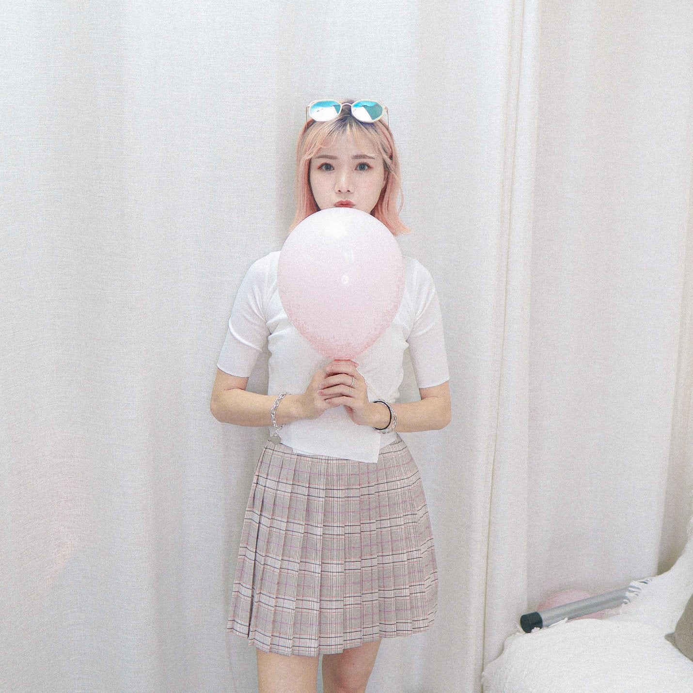 #B098 CATALOG CHECKED SKIRT - Letta A