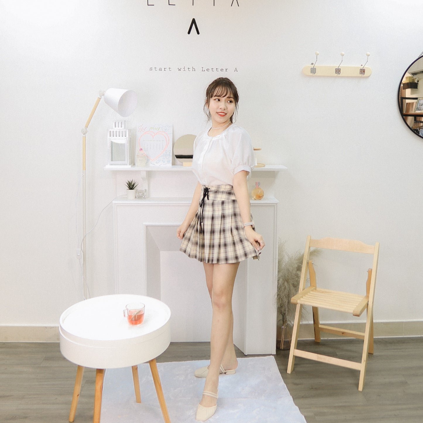 B165 CHECKING SKIRT