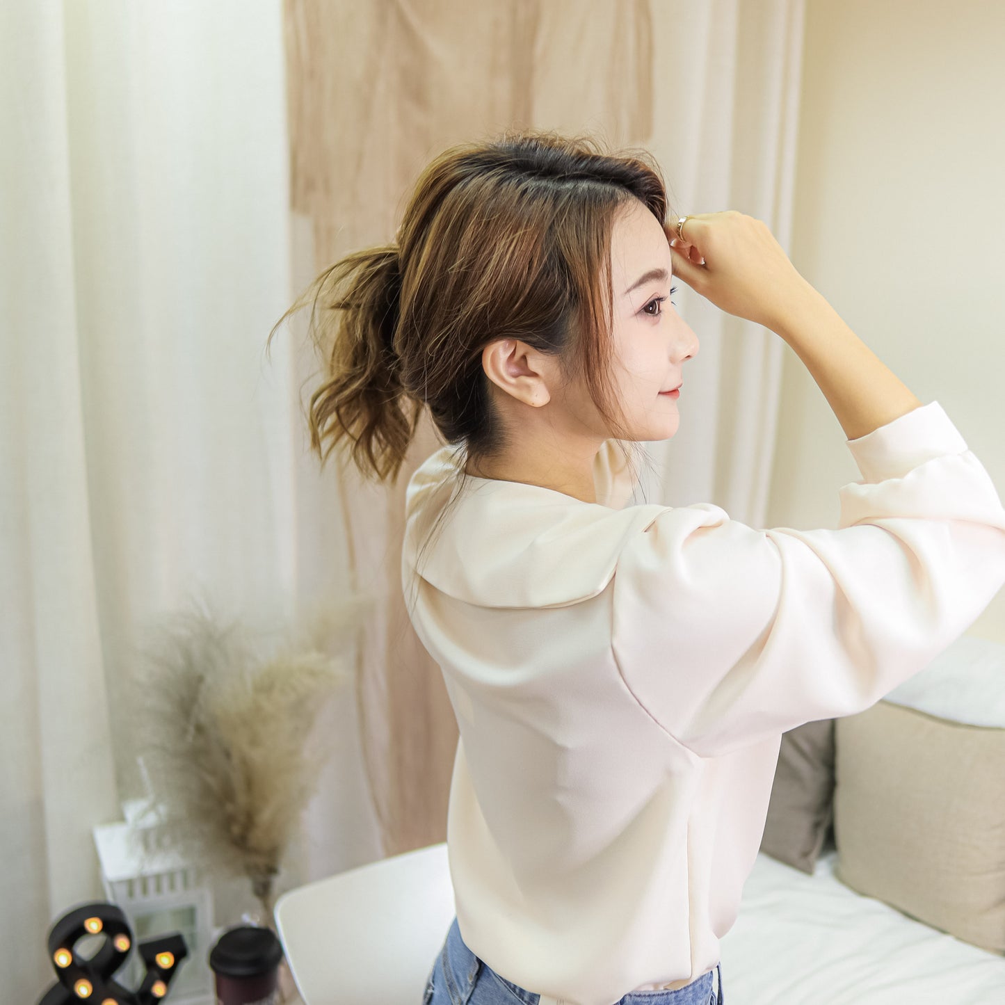 T481 NICE RIBBON BLOUSE